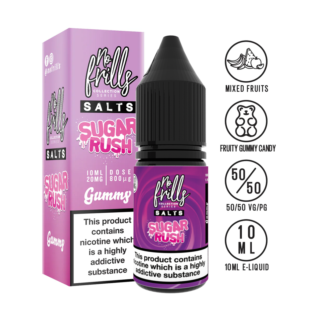 No Frills Salts - Sugar Rush: Gummy Nic Salt 10ml | The Ace of Vapez