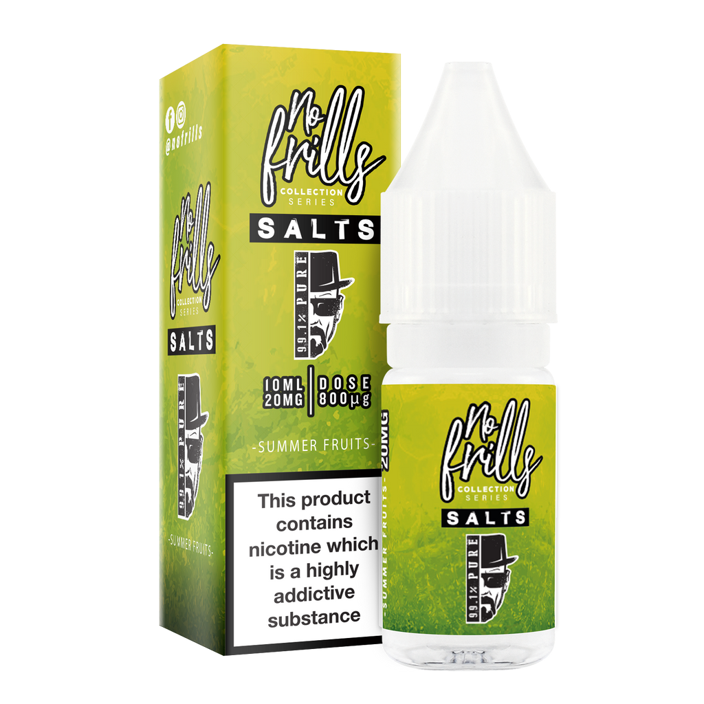 No Frills Salts - 99.1% Pure: Summer Fruits Nic Salt 10ml