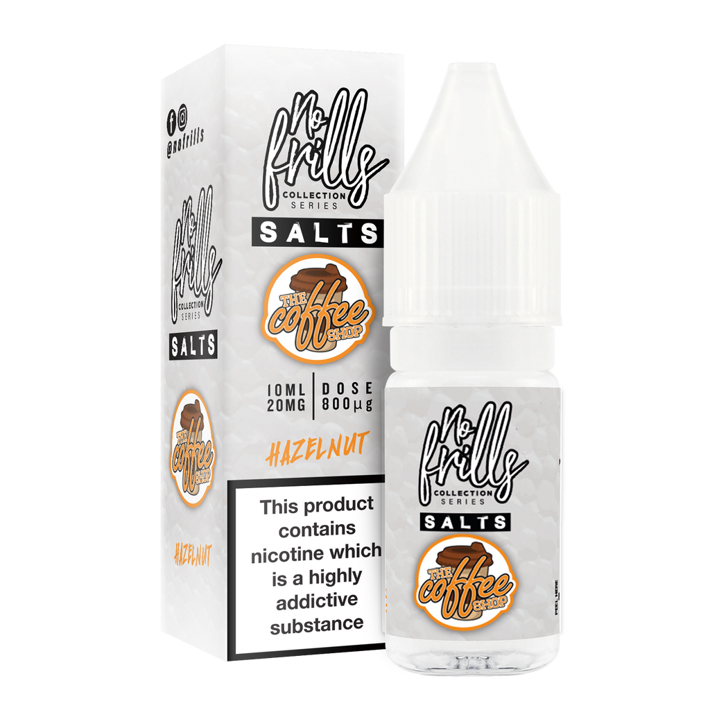 No Frills Salts - The Coffee Shop: Hazelnut Nic Salt 10ml