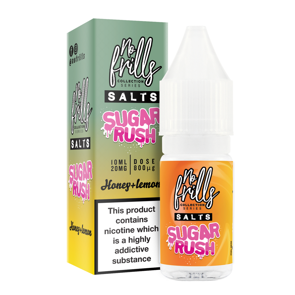 No Frills Salts - Sugar Rush: Honey & Lemon Nic Salt 10ml
