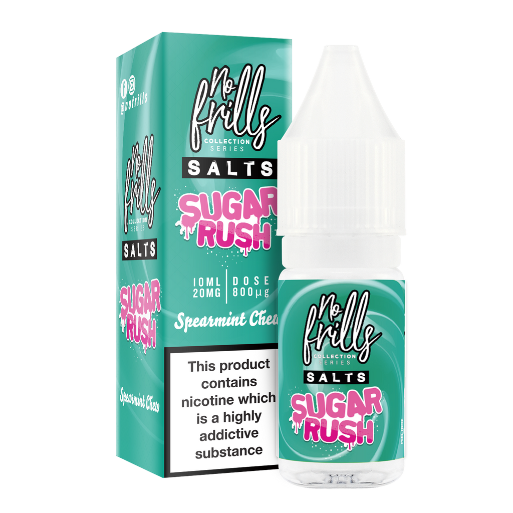 No Frills Salts - Sugar Rush: Spearmint Chew Nic Salt 10ml